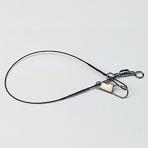 ETbotu Fishing Tools Fishing Line Steel Wire Leader with Swivel and Snap 20Pcs/Pack