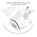 HiSung European Plug Adapter, Max 2.1A 5V Dual European USB Wall Charger Power Adapter Charging Plug with LED Light for iPhone X 8/7/6/6S Plus 5S, iPad, Samsung Galaxy S8/S7/S6 Edge, LG,HTC, Moto