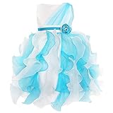 iEFiEL Flower Girl Pageant Ruffle Tulle Bow Formal Party Wedding Dress