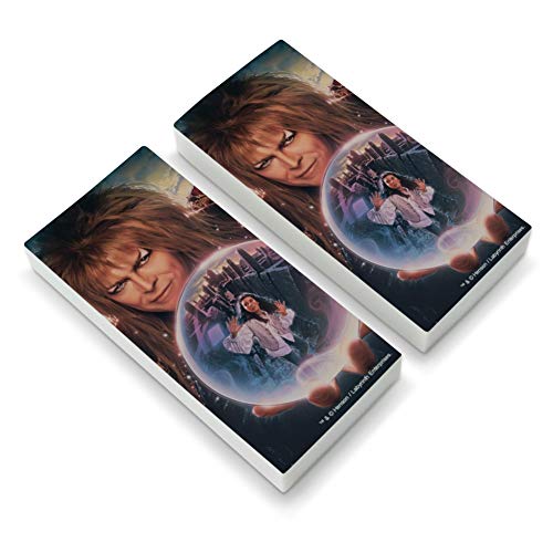 Labyrinth Crystal Ball Goblin King Jareth David Bowie Eraser Set of 2