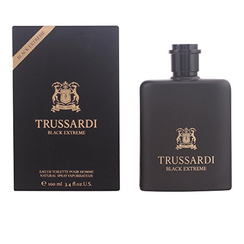 Trussardi Black Extreme Eau de Toilette Spray for Men, 3.4 Ounce
