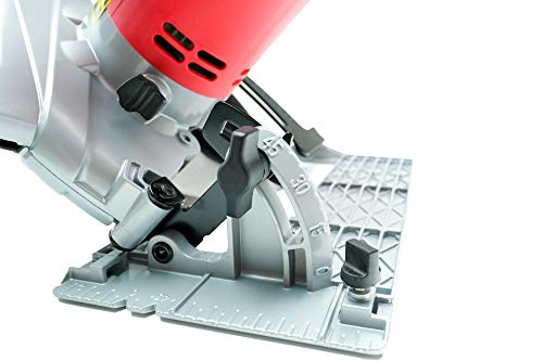 Kreissäge 1500W 4700 RPM Handkreissäge mit Laserführung SCHEIBENSÄGE HurthAG CS-1820 HANDSÄGE +2 SCHEIBEN 185 mm 24T+60T… – Bild 6