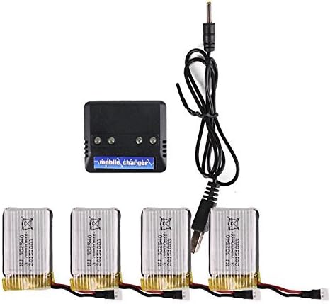 Baibaotoys Lipo Battery 3.7 V 800mah Syma x5c 4-port Charger for Syma X5C-1 X5SC X5SW Tanco M68 CX30 UDI U818A WLtoys V929