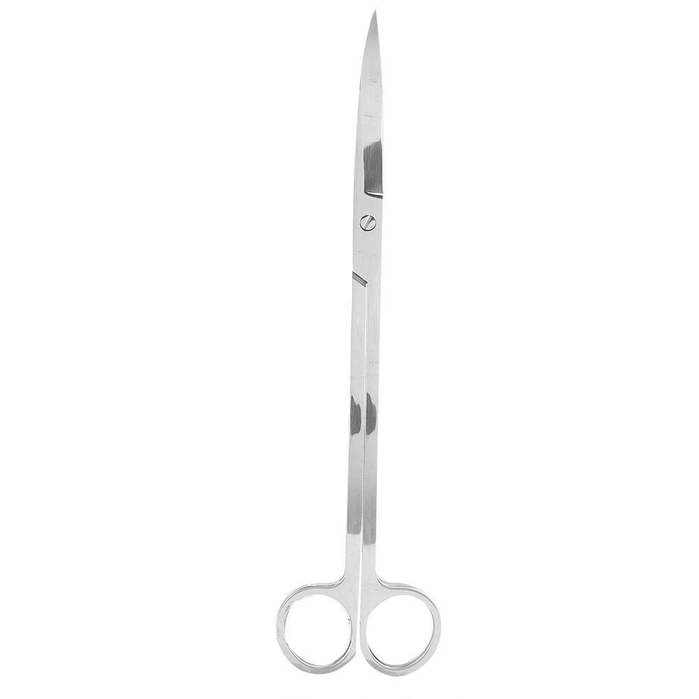 Stainless Steel Water Grass Scissors, Aquatic Plant Trimming Tool for Fish Tank Aquarium Straight Elbow Wave Head Long Scissors(Wavy Scissors)