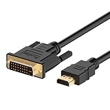 Rankie HDMI to DVI Cable, CL3 Rated High Speed Bi-Directional, 6 Feet, Black