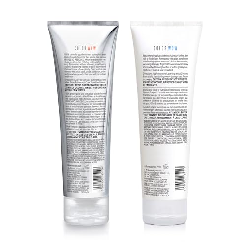 COLOR WOW Dream Clean Duo - 100% clean, sulfate-free COLOR SECURITY SHAMPOO and weightless COLOR SECURITY CONDITIONER| Achieve Super Glossy, Hydrated Hair