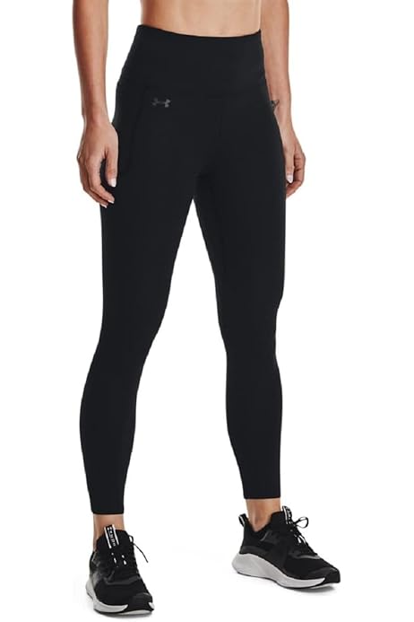 Under Armour Speedpocket Dot 7/8 Tight Leggings, Black (001)/Reflective,  Small at Amazon Women's Clothing store