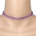 Tpocean 24 PCS Choker Necklaces Rainbow Rubber Gothic Tattoo Henna Stretch Elastic Colorful Chokers Set for Women Girls Teen 90s