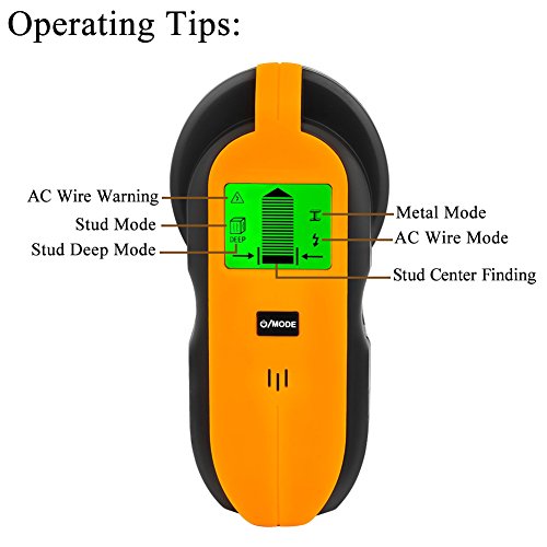 Stud Finder Center-Finding Detector Wall Scanner for Stud, Metal, AC Wire, Wood