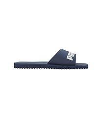 Puma Unisex-Adult Purecat Slide, Inky Blue-White, 7