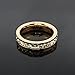 Womens Stainless Steel Rose Gold Wedding Ring Channel Set Cubic Zirconia Engagement Eternity Band for Her (7)
