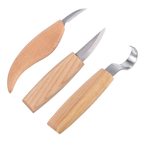 Wood Carving Tools Set, TEOYALL Carving Hook Knife, Sloyd Whittling Knife, Chip Detail Knife