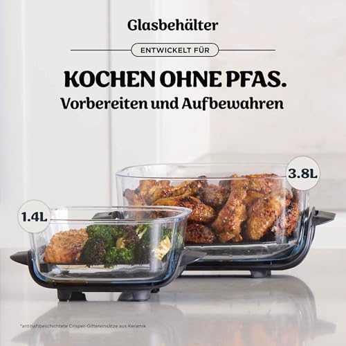 CRISPi Tragbare Heißluftfritteuse mit Tragetasche, 3,8 l & 1,4 l