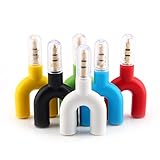 Yosoo 3.5mm Stereo Audio Earphone Headphone 2 Way Splitter Adapter Cable-Gold Plated(Random Color)