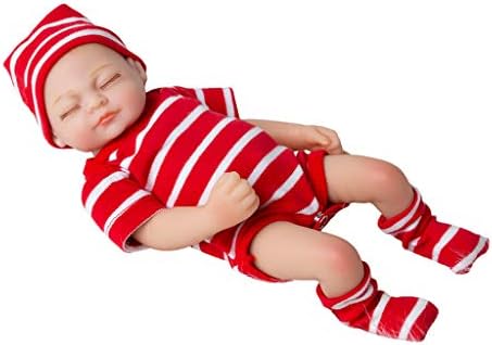 XEDUO 12 inch Reborn Siblings Baby Dolls Soft Vinyl Silicone Lifelike Black La African Full Body Reborn Doll for Toddler Boys Girls Birthday Gift (Red-A)
