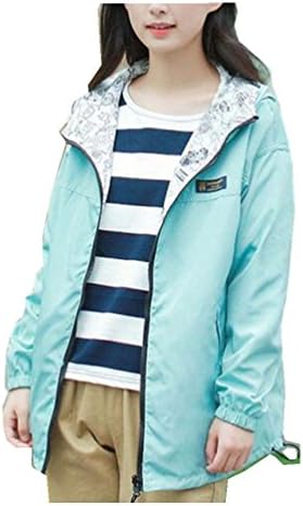 Harajuku Women jacket Hooded Coats Two Side Cartoon Print Outwear (Size L)