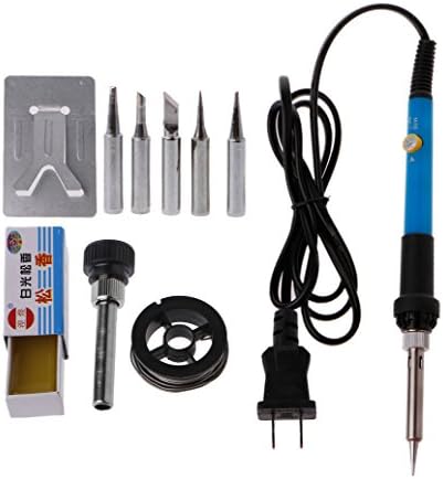 10 Pcs 110V/220V 60W Electrical Soldering Iron Welding Adjustable Temperature Gun+Solder Tip Set