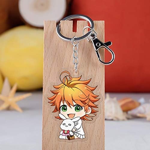 LIANGchueng valuable The Promised Ray Emma Acrylic key chain transparent Pendant for Home Decoration(None 6)