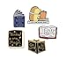 PunkStyle Novelty Plant Animal Enamel Brooches Badge for Women Girls Clothing Bag (Magic Book Set-5pcs)
