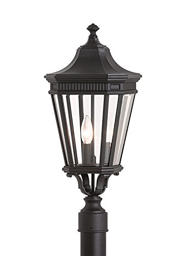 Feiss OL5407BK Cotswold 3-Light Post, Black