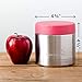 LunchBots 16oz Thermal Stainless Steel Wide Mouth Thermos - Insulated Container with Lid Keeps Food Hot or Cold for Hours - Leak-Proof Portable Thermal Food Jar is Ideal for Soup - 16 ounce - Pink