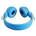 Kids Bluetooth Headphones Foldable Volume Limiting Wireless/Wired Stereo On Ear HD Headset with SD Card FM Radio In-line Volume Control Microphone for Children Adults (Orange)