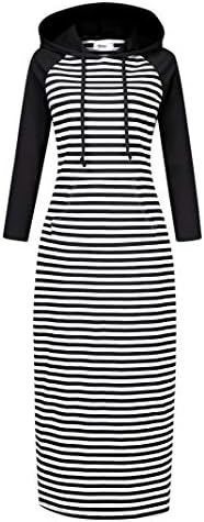 MISSKY Women's Casual Pocket Slim Pullover Maxi Hoodie Dress, Raglan Long  Sleeve/Black&w, 3XL price in UAE | Amazon UAE | kanbkam