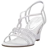 David's Bridal Crystal-Studded Cutout Wedges with