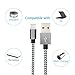 Kiomi iPhone Cable 3', 6', 10' Lightning to USB Charger, 8 Pin Lightning to USB Sync and Charging Cable Cord for iPhone 7/7 Plus, 6/6S, 5/5S/5C/SE, iPad, iPod Nano 7 - Grey White - 4 Piece