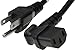 SF Cable 6ft Right Angle NEMA 5-15P to IEC 320 C13 Standard Power Cord, 18AWG Heavy-Duty AC Power Cable