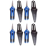(4) HYDROFARM HGPP400C Precision Curved Blade Trimmer Scissor Pruners w/ Holster