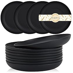 Wrova Wheat Straw Plates - 8 Inch Unbreakable
