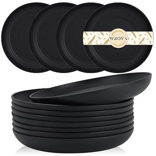 Wrova Wheat Straw Plates - 8 Inch Unbreakable