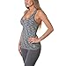 Riverberry Womens Actives Racerback Yoga Workout Exercise Top with Built-in Shelf Bra, Black, Large/X-Large