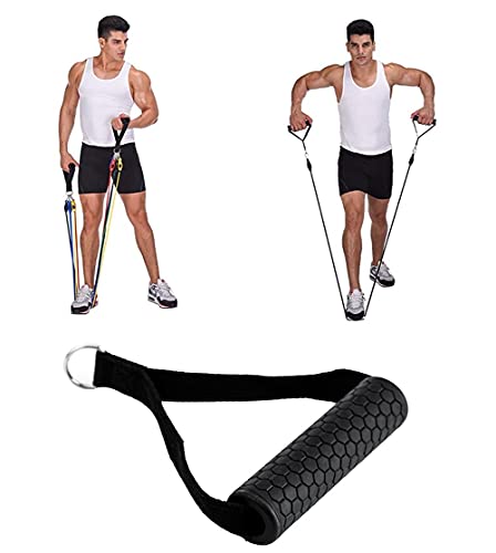 AIKESIWAY Resistance Bands Handles,Cable Machine Attachment Handles,Compatible with Cable Machines and Resistance Bands Set,Super Strong Nylon Webbing for Resistance Training(1 Pairs)