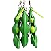 Fidget Toys, SnowCinda 5 PCS Squeeze-a-Bean Soybean Stress Relieving Keychain Mobile Chain Fidget, Green (Green - 5 Pcs)