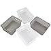 Doryh 4-Pack Small Plastic Storage Basket, Grey