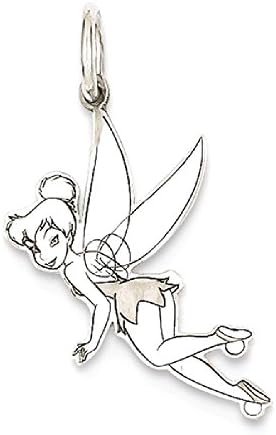 IceCarats 14k White Gold Disney Tinker Bell Necklace Pendant Charm