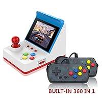 MJKJ Handheld Game Console , Arcade FC Retro Video Game Console 3 Inch 360 Classic Games with 2 Joysticks , Birthday Present for Children - Blue