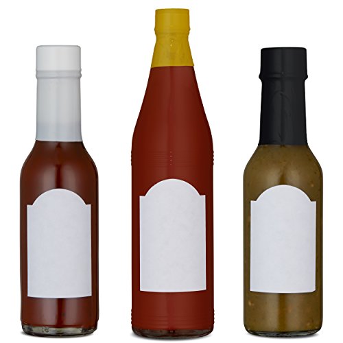Woozy Bottle Labels 120 Blank Hot Sauce Labels, Perfect Size For 5oz