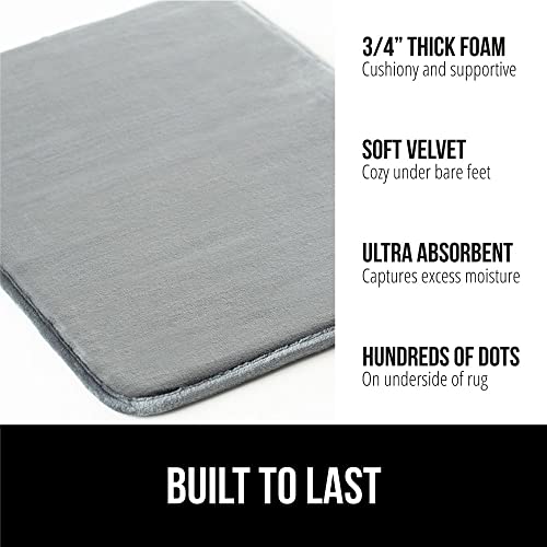 Gorilla Grip Thick Memory Foam Bath Rugs, Soft Absorbent Velvet