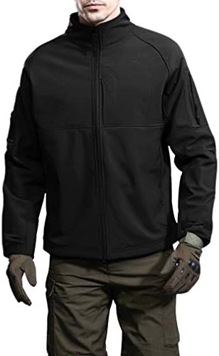 exeke Men's Flannel Lined Windproof Jacket Water-Resistant Military Tactical Jackets