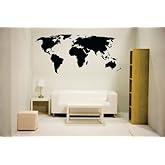 Newclew World map wall Decal Vinyl Art Sticker Home D&eacute;cor Large