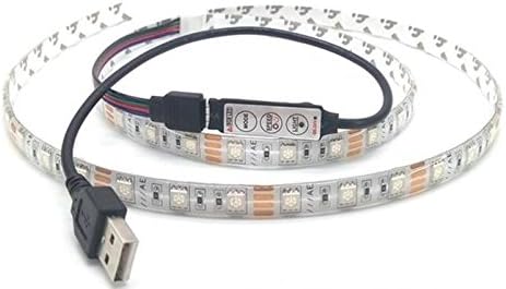 Coobpo Vanity Lighting USB 5V LED Strip 5050 Dustproof Waterproof Tape DC5V TV Background Lighting DIY Decorative Lamp RGB 100cm