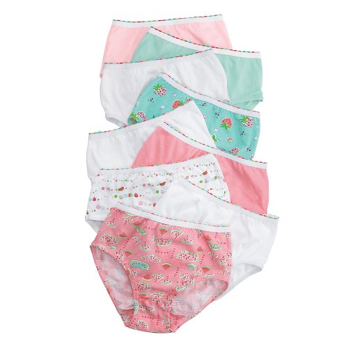 Hanes Girls' Brief Multipack, Assorted 9 Pack, 8