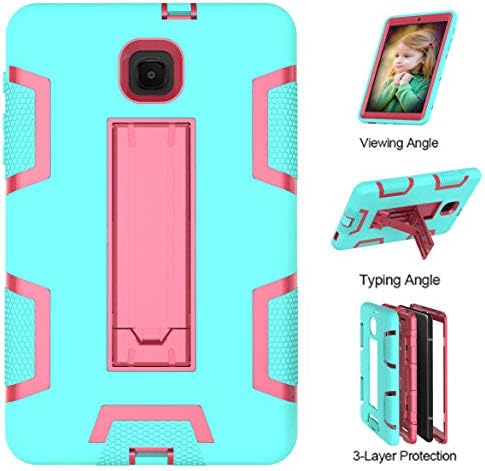 Ycxbox for Samsung Galaxy Tab A 8.0" T387 Case Cover, Galaxy Rugged Kickstand Stand Heavy Duty Kids Proof Protective Case for SM-T387 2018