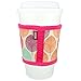 MOXIE Cup Sleeves – Premium Insulated Reusable Cup Sleeve for Coffee, Tea & Cold Drinks – One size fits all (Pink Leaf)
