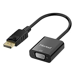 Moread DisplayPort (DP) to VGA Adapter, Gold-Plated