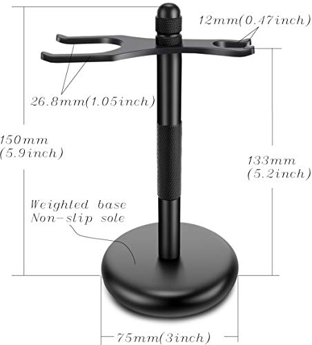 Amazing Razor Shaving Kit - Begin Quality Shave at Home. Mysterious Black Men's Shaving & Grooming Sets - Safety Razor,Friendly Brush,Great Shaving Stand,Shaving Soap Bowl, Super Stainless Blades - Thumbnail 4