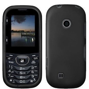 Black Design Snap-on Rubber Feel Protector Hard Cover Case for LG Cosmos 2 VN251 (VERIZON)